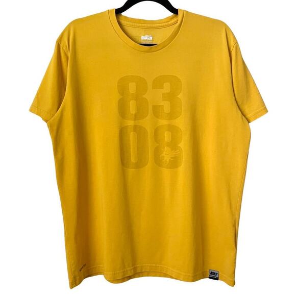 Nike Shirt Mens Large Yellow Pegasus 25 Se Collaboration Short Sleeve Fit Dry - Picture 1 of 12